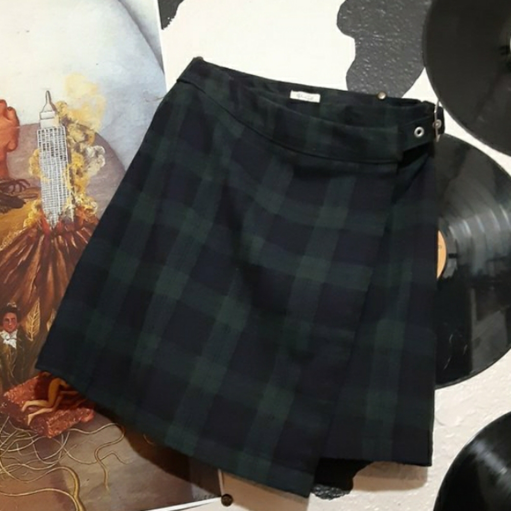🦠 Green Plaid Wrap Skirt 🦠